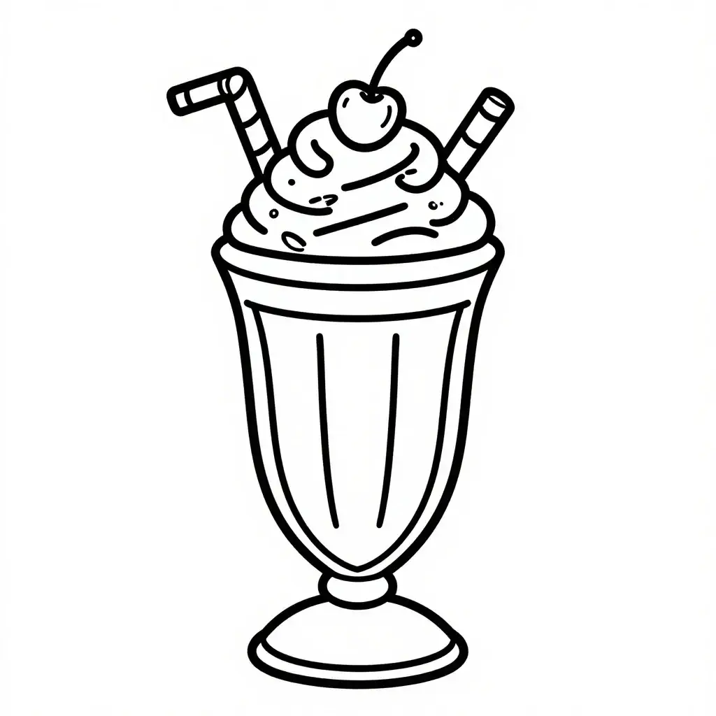 Leckerer Milkshake zum Ausmalen