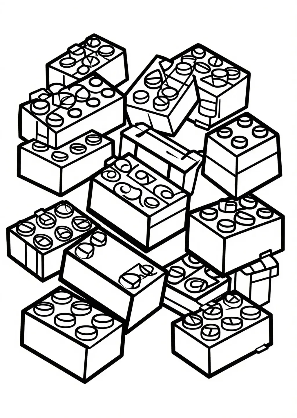 Pile of Interlocking Building Bricks