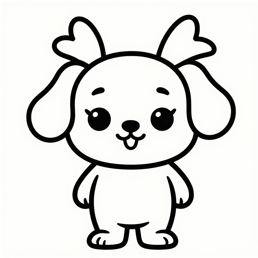 Mignon Labubu Debout au Sourire Doux