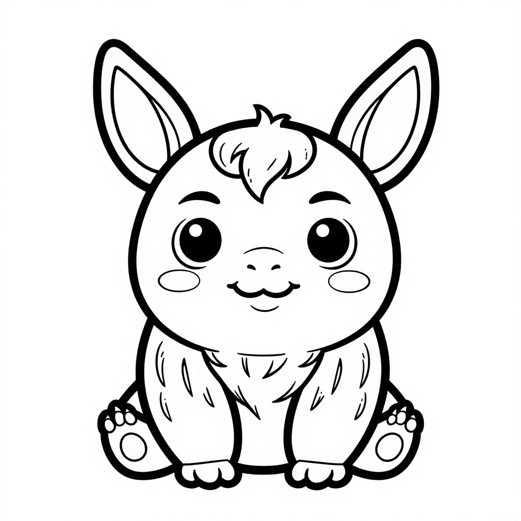 Freundlicher Enkji Lächelt im Blumenfeld