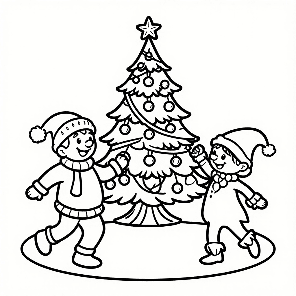 Jultomten & Grinchen Dansar Runt Granen