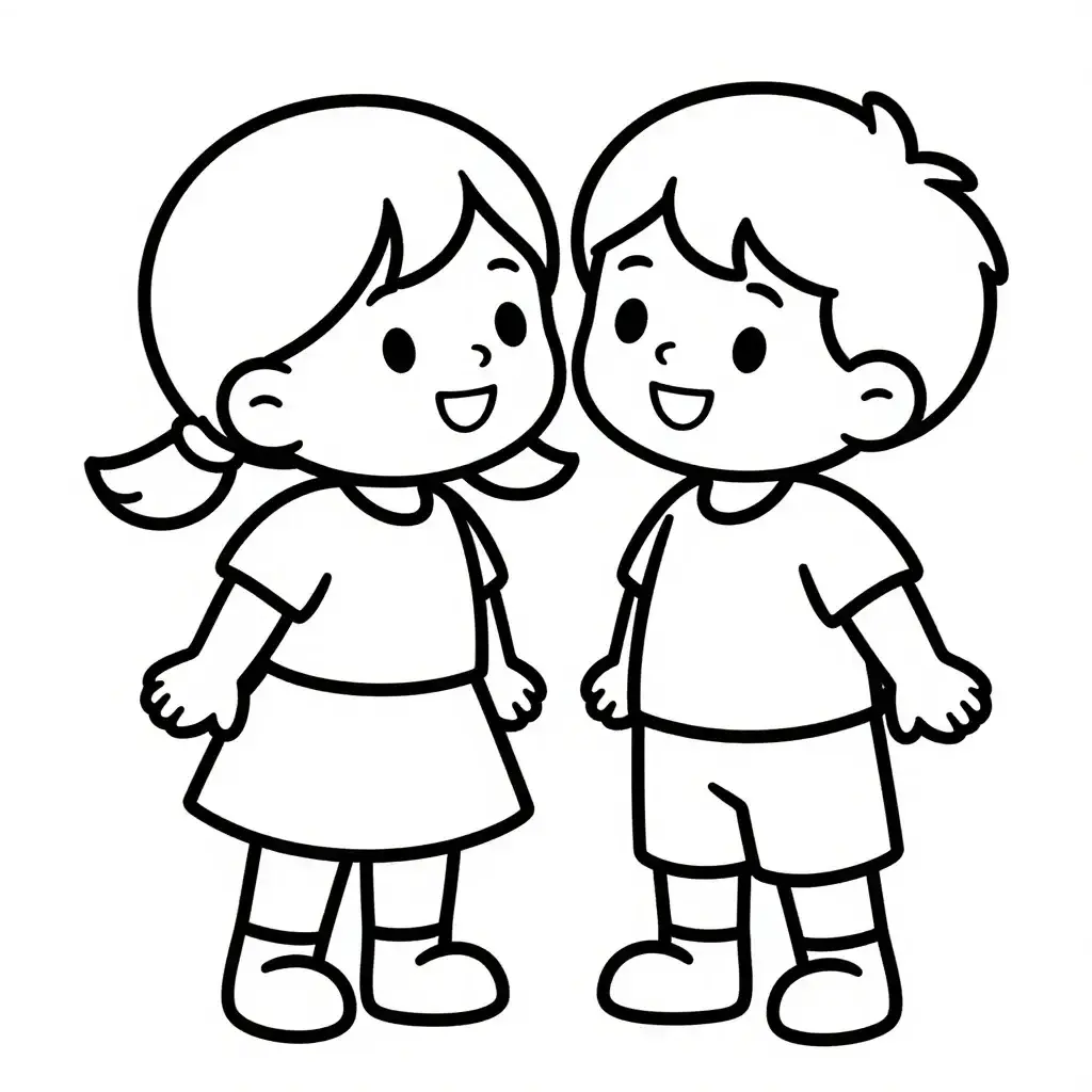Glada Vänner Pussas Kind Målarbild