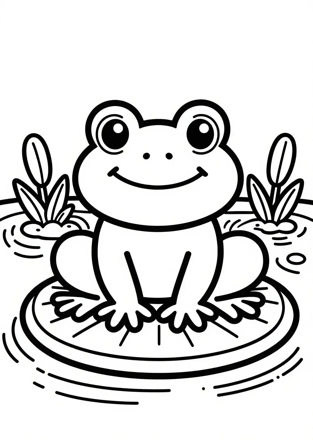 Glad Groda på Näckrosblad