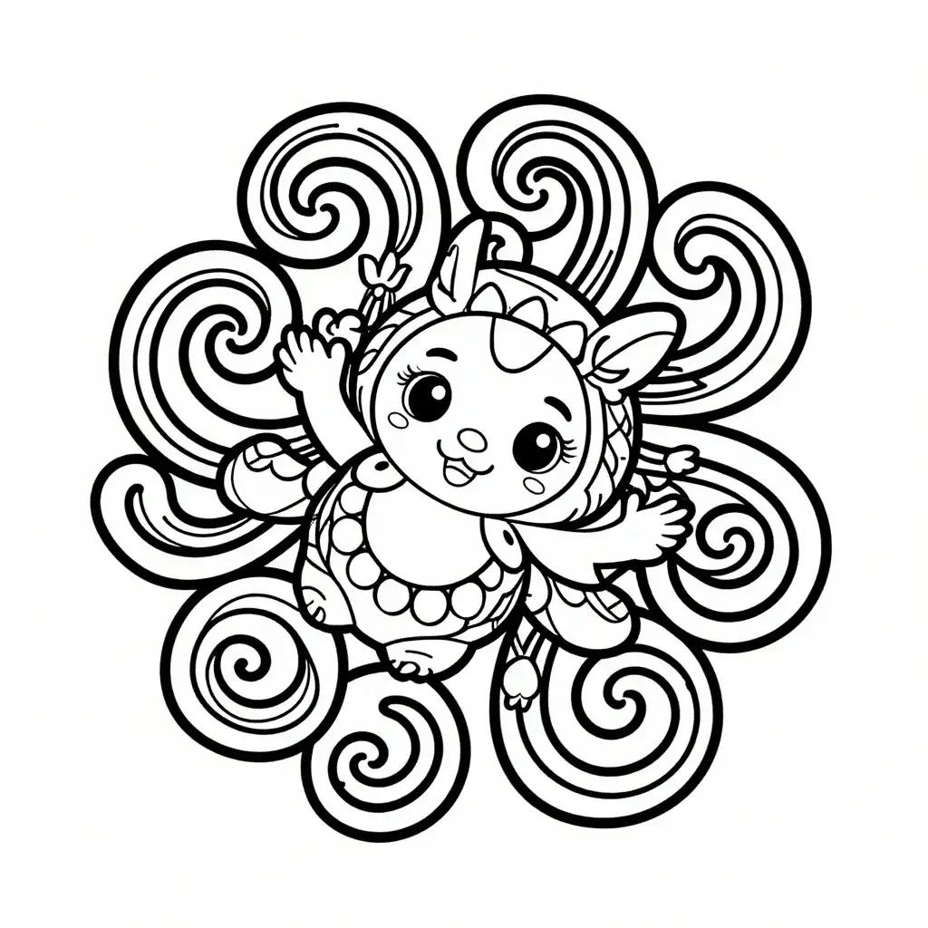 Intrincados Arabescos Krumelur para Colorear