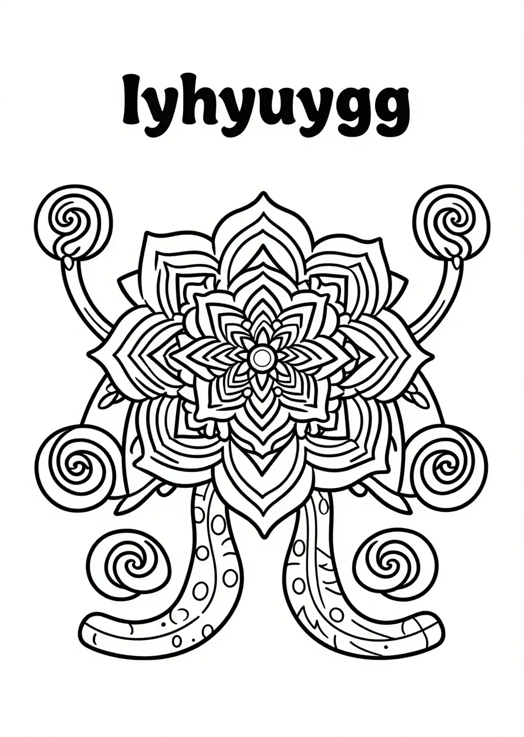 Iyhyurygg Créature Mandala Abstraite Coloriage