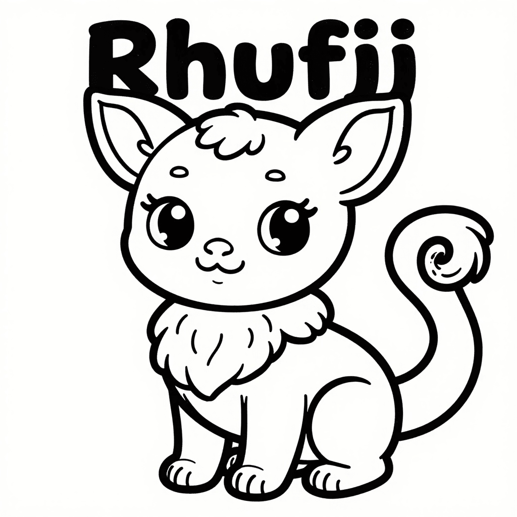 Rhufjj: Espíritu del Bosque Caprichoso para Colorear